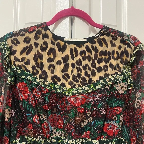 Scotch & Soda Leopard & Lillies Mini Dress from Anthropologie (Size 2) - Picture 6 of 13